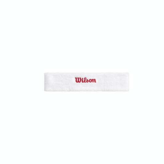 WILSON U TERRY LOGO HEADBAND BR WHITE/INFRRD